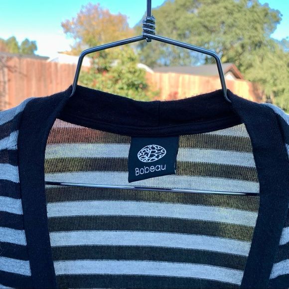 🌟 Bobeau Nordstrom Striped Cardigan Dolman Sleeves Size M - Picture 4 of 6